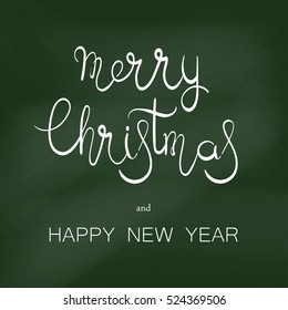 Abstract vector illustration. Blackboard. Design for Christmas cards.