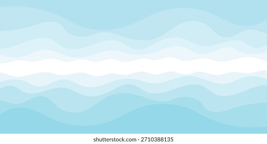 Abstract vector illustration of a blue mountain landscape at sunset with sand dunes and sky	