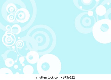 abstract vector illustration with blue and white circles