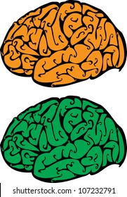 Abstract vector illustration of a brain.