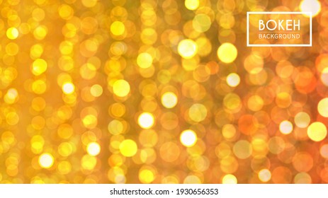 Ilustración vector abstracta con bokeh brillante. Partículas desenfocadas de naranja. Luces brillantes de día.