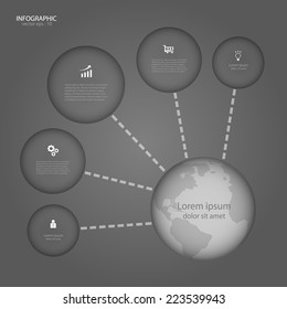 Abstract vector illustration can be used for workflow layout, diagram, number options, web design