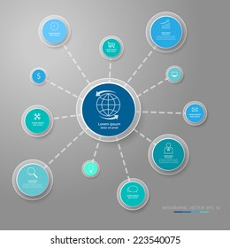 Abstract vector illustration can be used for number options, web design