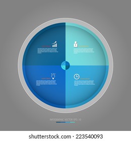 Abstract vector illustration can be used for workflow layout, diagram, number options, web design
