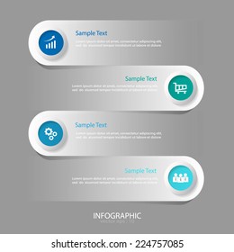 Abstract vector illustration can be used for workflow layout, diagram, number options, web design 