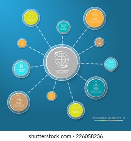 Abstract vector illustration can be used for number options, web design