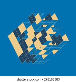 Ilustración de vectores abstractos. Se Puede Utilizar Para Diseño Y Presentación.