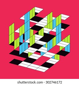 Abstrakte Vektorgrafik. Kann für Design und Präsentation verwendet werden.