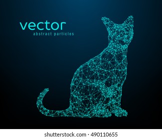 Abstract vector illustration of cat. EPS 10