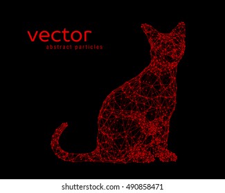 Abstract vector illustration of cat. EPS 10