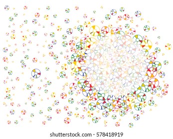 Abstract vector illustration of CDs, Background for Document, musical drive, dvd drive. Colored vector illustration can be used as a background for stores music CDs.