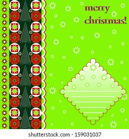 Abstract vector illustration of Christmas greeting card 
