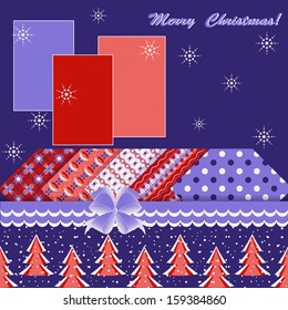 Abstract vector illustration of Christmas greeting card 