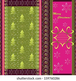 Abstract vector illustration of Christmas greeting card 