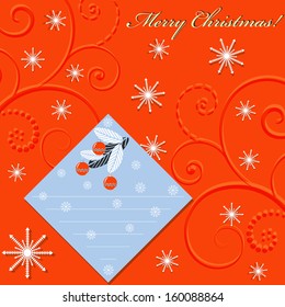 Abstract vector illustration of Christmas greeting card 