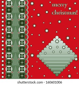 Abstract vector illustration of Christmas greeting card 