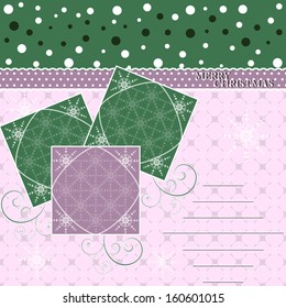 Abstract vector illustration of Christmas greeting card 