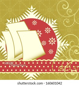 Abstract vector illustration of Christmas greeting card 