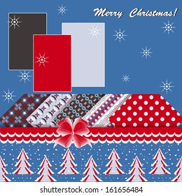 Abstract vector illustration of Christmas greeting card 