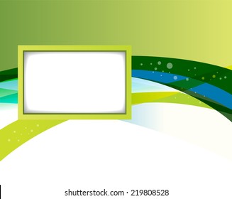 Abstract vector illustration. Circle with wawes