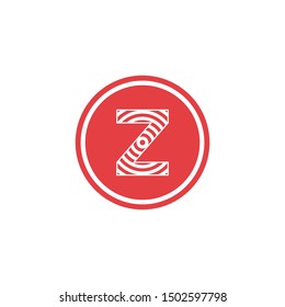 abstract vector illustration circles forming letter z icon logo modern design