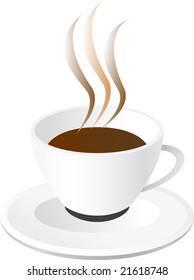 Abstract vector illustration of coffee cup