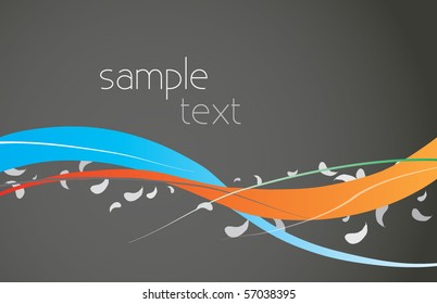 Abstract vector illustration with color lines and gradient background