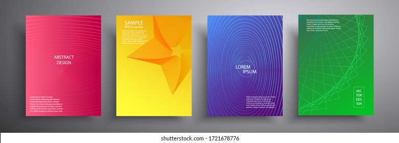 Abstract vector illustration of a colored cover with graphic geometric elements. Template for brochures, covers, notebooks, banners, magazines and flyers, modern design template for websites.