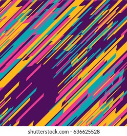 Abstract vector illustration with colored diagonal stripes
