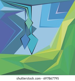 Abstract vector illustration of colored geometric background. 