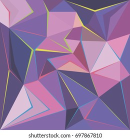 Abstract vector illustration of colored geometric background. 