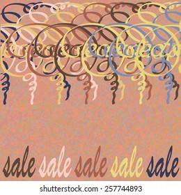 Abstract vector illustration  with colored ribbon for your business artwork.