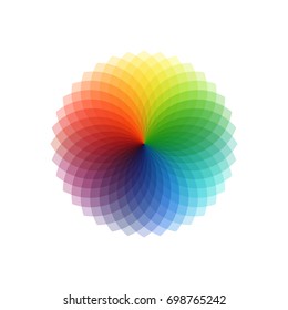 abstract vector illustration of colorful spectrum circle on white background