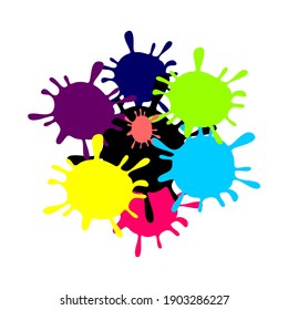 Abstract vector. Illustration of colorful water spots.