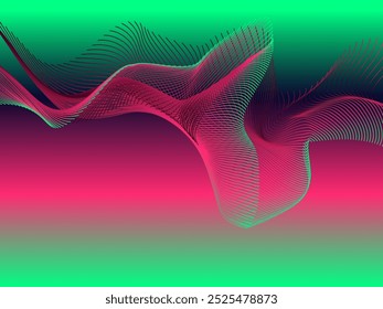 Ilustração vetorial abstrata. Abstrai ondas coloridas em fundo brilhante. Ilustração vetorial
Impressões, decoração, web, design gráfico.