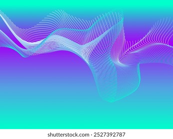 Ilustração vetorial abstrata. Abstrai ondas coloridas em fundo brilhante. Ilustração vetorial
Impressões, decoração, web, design gráfico.