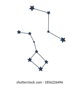 constelación abstracta de ilustración vectorial azul