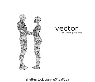 Abstract vector illustration of couple hugging each other.