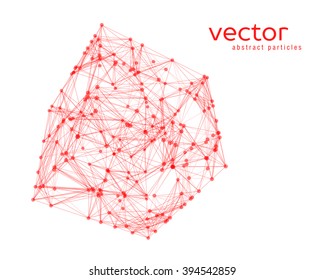 Abstract vector illustration of cube on white background