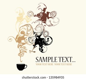 Abstract vector illustration of cup