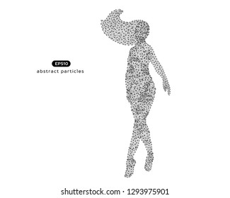 Abstract vector illustration of cyber woman. You can easily change color.