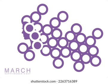 An abstract vector illustration for Women’s Day for 2023