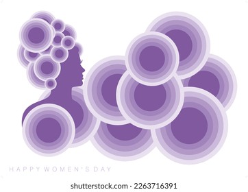 An abstract vector illustration for Women’s Day for 2023
