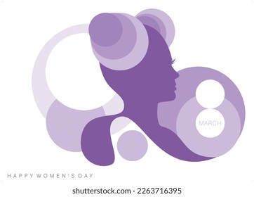 An abstract vector illustration for Women’s Day for 2023
