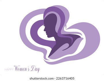 Una ilustración vectorial abstracta del Día de la Mujer de 2023
