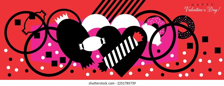 An abstract vector illustration for Valentine’s Day
