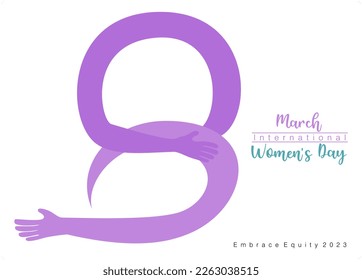 An abstract vector illustration for Women’s Day on the theme of Embrace Equity for 2023
