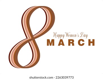 An abstract vector illustration for Women’s Day on the theme of Embrace Equity for 2023