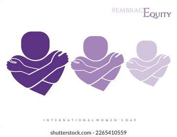 Eine abstrakte Vektorgrafik zum Frauentag zum Thema Embrace Equity 2023