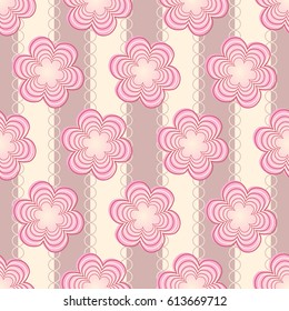 Abstract vector illustration of decorative floral background